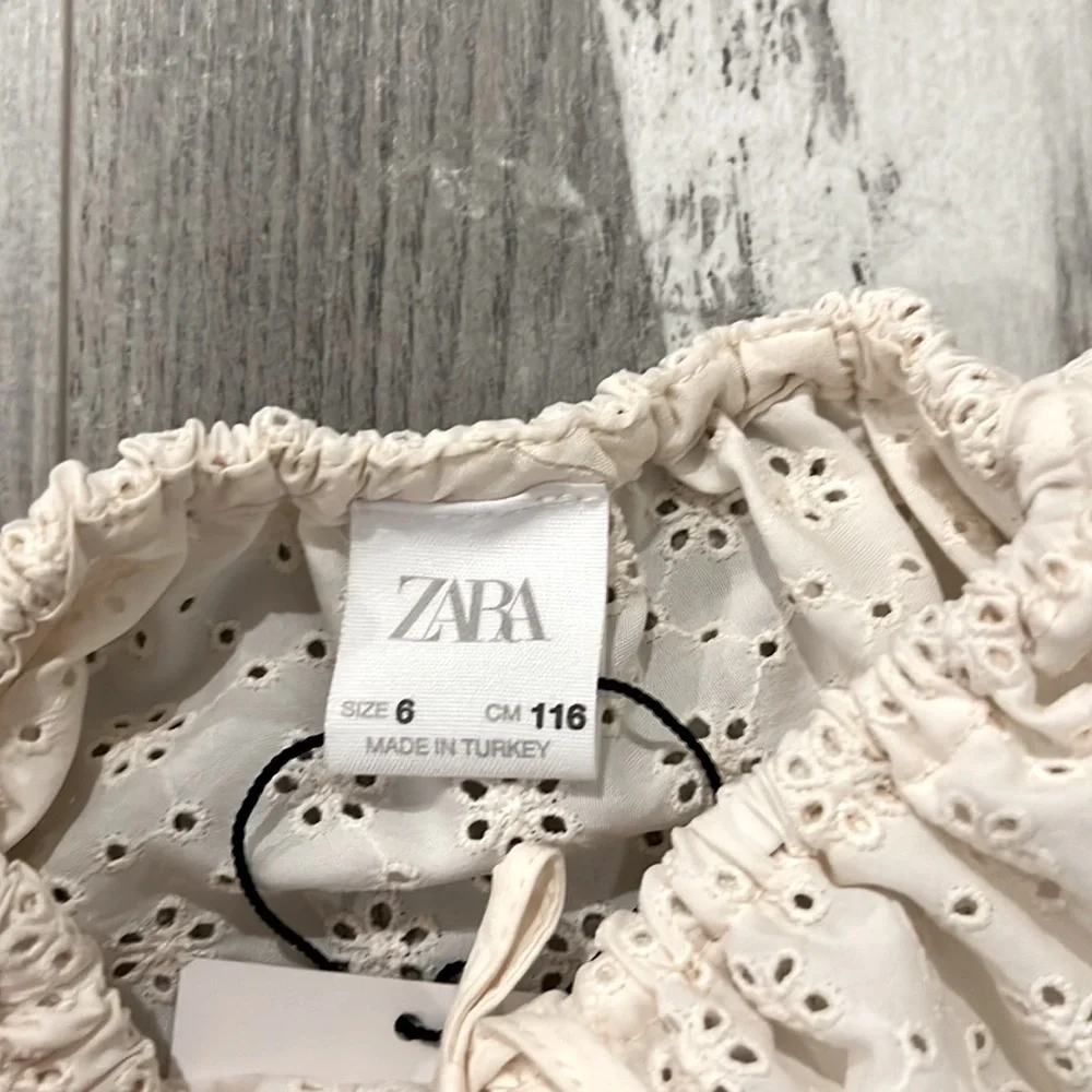 Zara Blouse With Swiss Embroidery